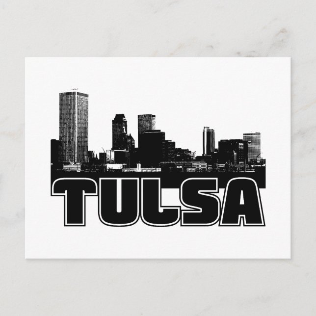 Cartão Postal Tulsa Skyline (Frente)