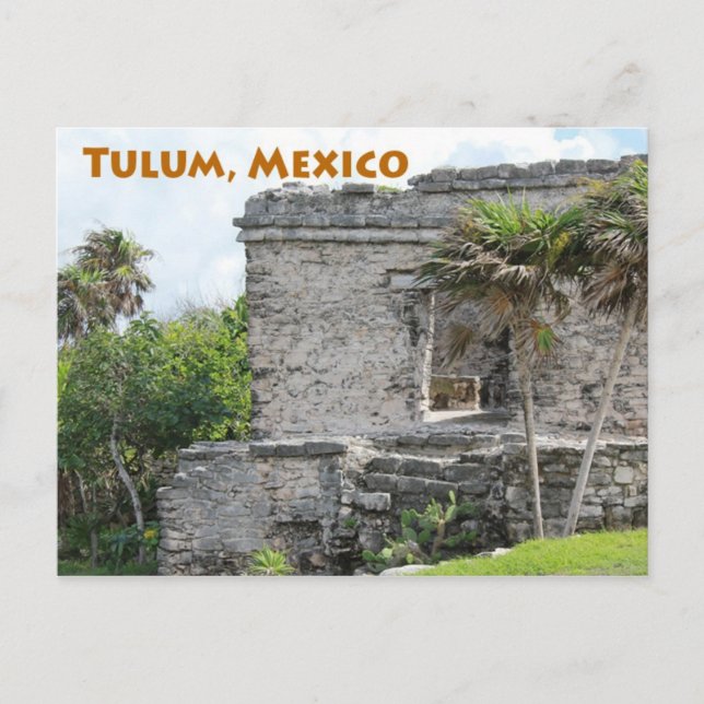 Cartão Postal Tulum Mayan Ruins Quintana Roo México (Frente)