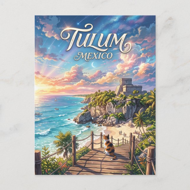 Cartão Postal Tulum México (Frente)