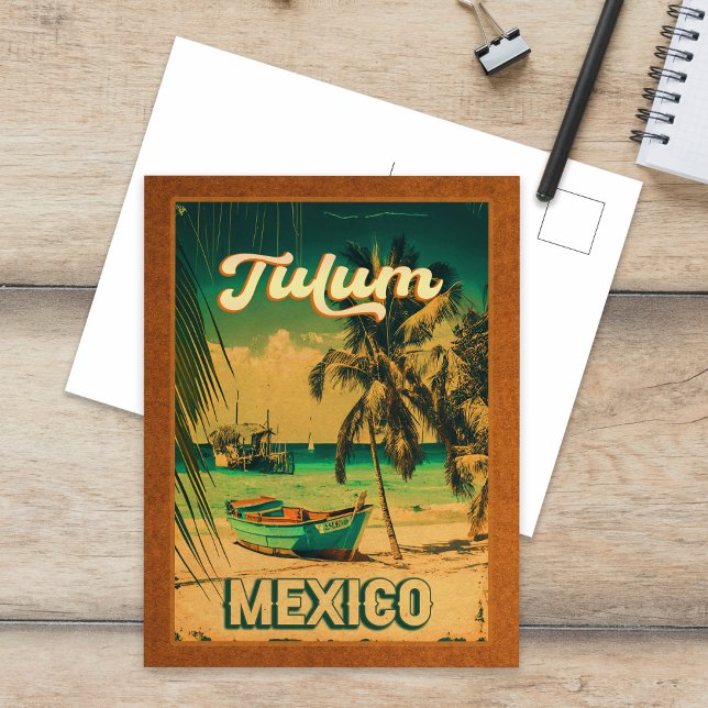 Cartão Postal Tulum México Árvore de Palmeira Souvemir de Viagem (Criador carregado)