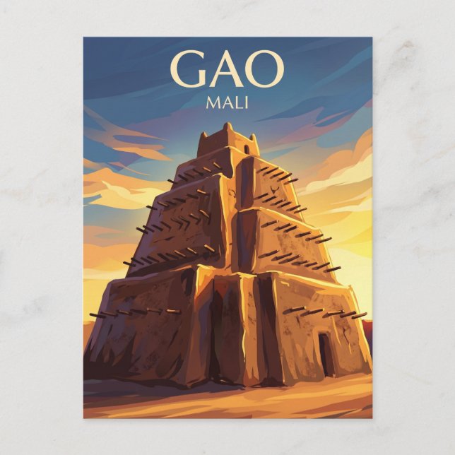 Cartão Postal Tumba de Askia Mali (Frente)