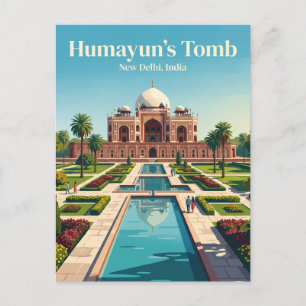 Cartão Postal Tumba de Humayun Índia