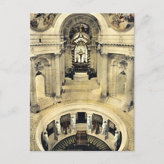 Cartão Postal Tumba de Napoleão, Paris, França, Fotografia cláss (Frente)