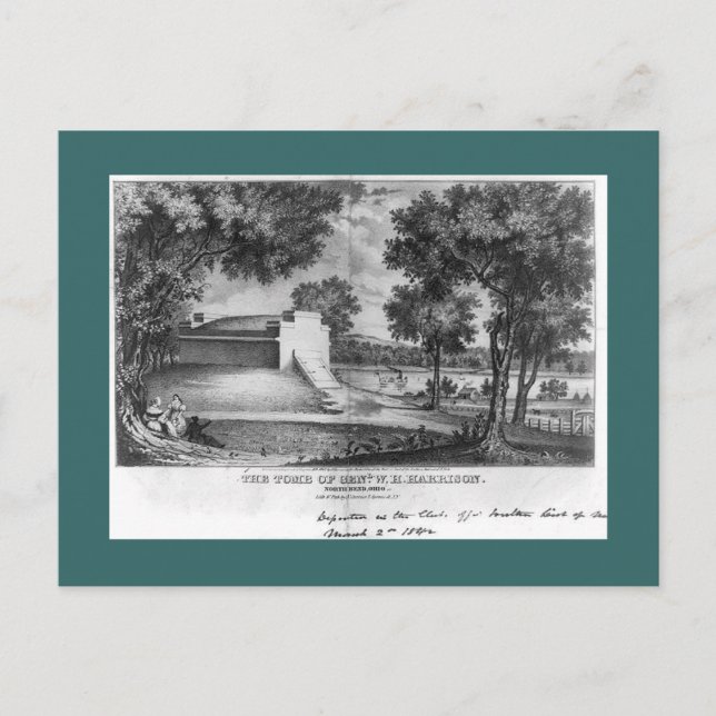 Cartão Postal Tumba de William Henry Harrison, North Bend, Ohio (Frente)