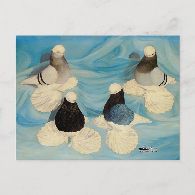 Cartão Postal Tumblers com Muffed Quatro (Frente)