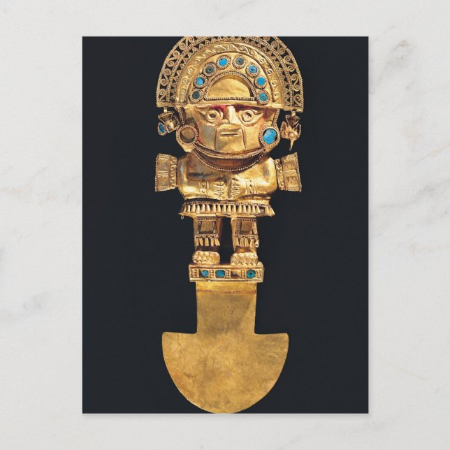 Cartão Postal Tumi ou faca cerimonial em forma de (Frente)