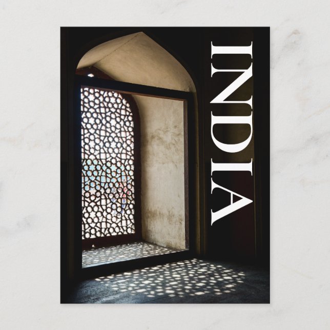 Cartão Postal Túmulo de Humayun em Nova Deli (Frente)