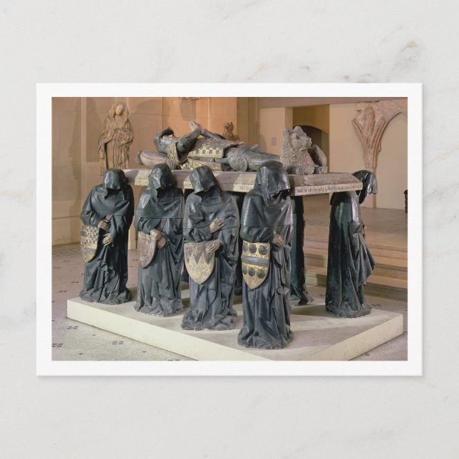 Cartão Postal Túmulo de Philippe Pote (1428-94) de Citeaux Abbey (Frente)