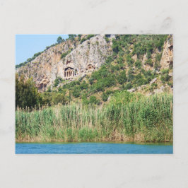 Cartão Postal Túmulos de Rock Lycian, Dalyan, Turquia