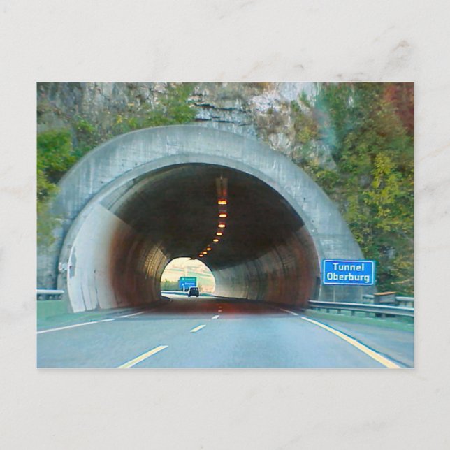 Cartão Postal Túnel através das montanhas (Frente)