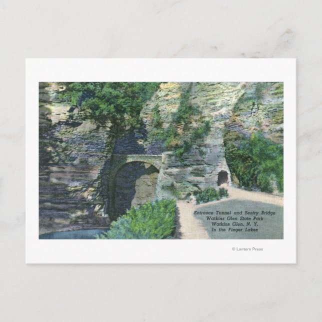 Cartão Postal Túnel de Entrada do Parque Estadual e Ponte Sentry (Frente)