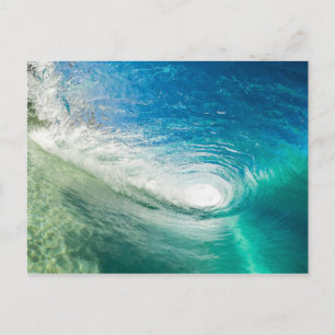 Cartão Postal Túnel de Onda Azul Turquesa