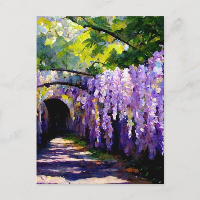Cartão Postal Túnel de Wisteria (Frente)