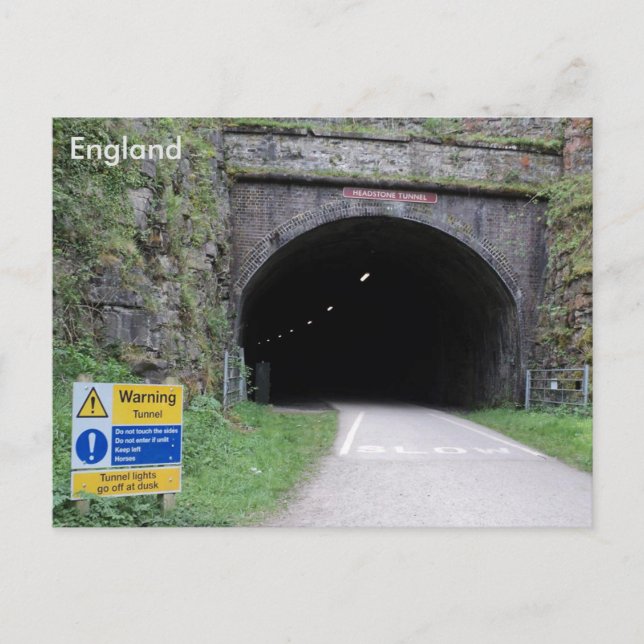 Cartão Postal Túnel Headstone, Derbyshire, Inglaterra. (Frente)