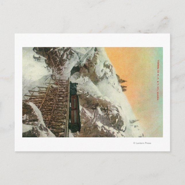Cartão Postal Túnel no Pacífico Ocidental e Yukon RR (Frente)
