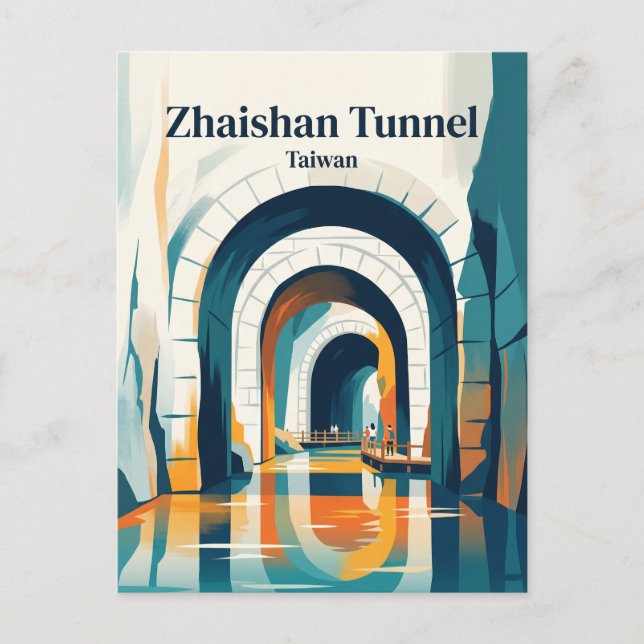 Cartão Postal Túnel Zhaishan Taiwan (Frente)