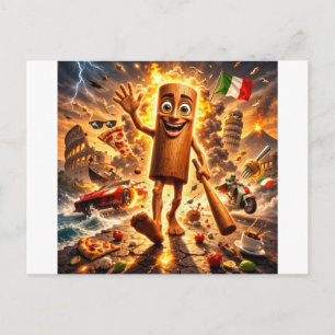 Cartão Postal tung tung tung Personagem de Meme de Madeira2 Cart