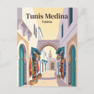 Cartão Postal Túnis Medina Tunísia