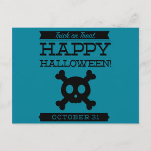 Cartão Postal Tupografia retro Halloween