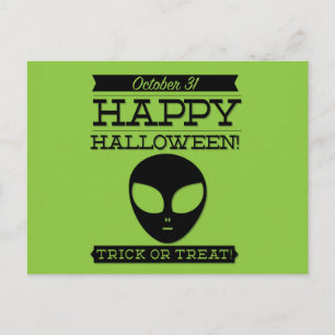 Cartão Postal Tupografia retro Halloween