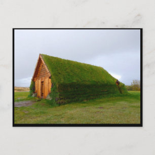 Cartão Postal Turf House Islandês