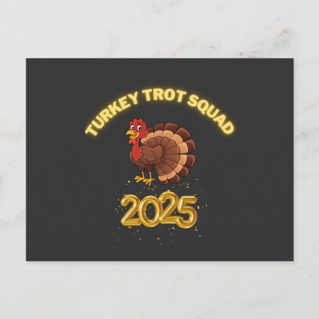 Cartão Postal Turkey Trot Squad 2025 (Frente)