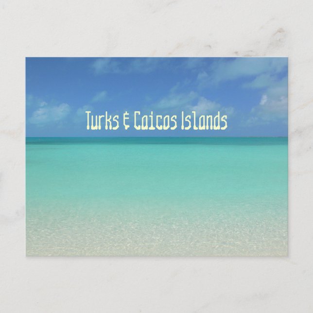 cartão postal: "TURKS & CAICOS ISLANDS" (Frente)