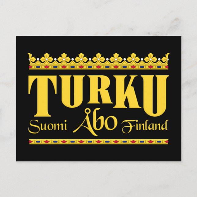 Cartão postal Turku Finlândia (Frente)