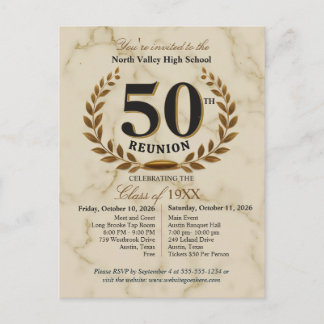Cartão Postal Turma Elegante de 1976 50º Aniversário de Reunião 