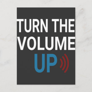 Cartão Postal Turn the Volume Up Png Zohran Mamdani NYC T-Shirt