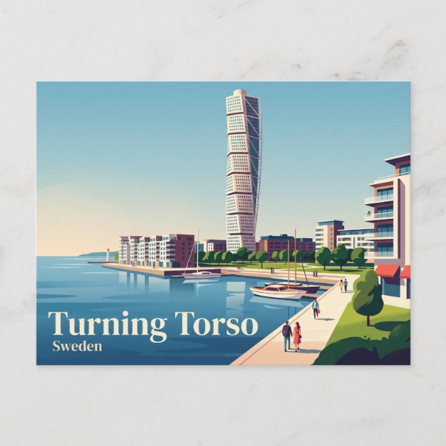 Cartão Postal Turning Torso Suécia (Frente)