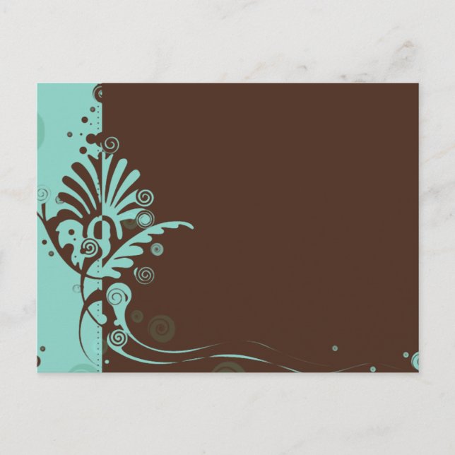 Cartão Postal Turqouise Swirl (Frente)
