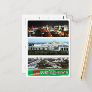 Cartão Postal Turquemenistão - Mosaico -