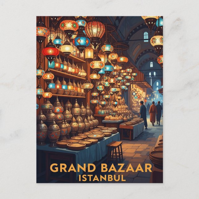 Cartão Postal Turquia Istambul Grande Bazaar (Frente)