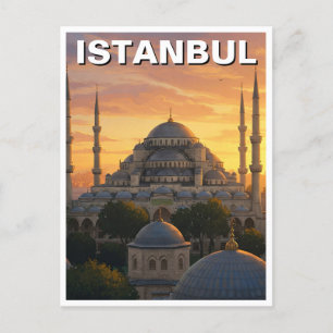 Cartão Postal Turquia Istambul Mesquita Azul