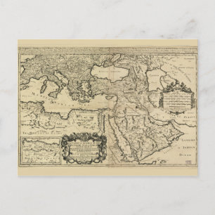 Cartão Postal Turquia, Mapa do Império Otomano (1680)