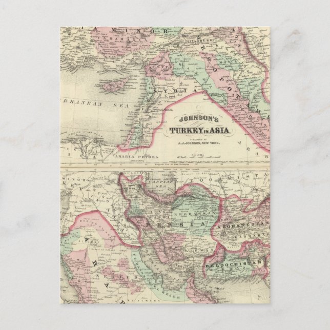 Cartão Postal Turquia na Ásia, Pérsia, Arábia, Belochistão (Frente)