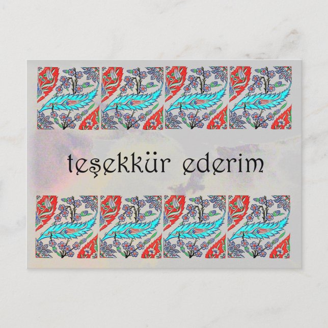 Cartão Postal TURQUIA - Obrigado (Frente)