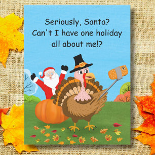 Cartão Postal Turquia Selfie Photobombed por Papais noeis Ação d