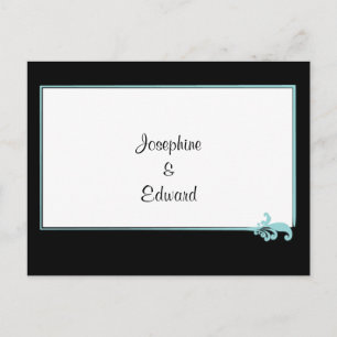 Cartão Postal Turquoise Fleur de lis