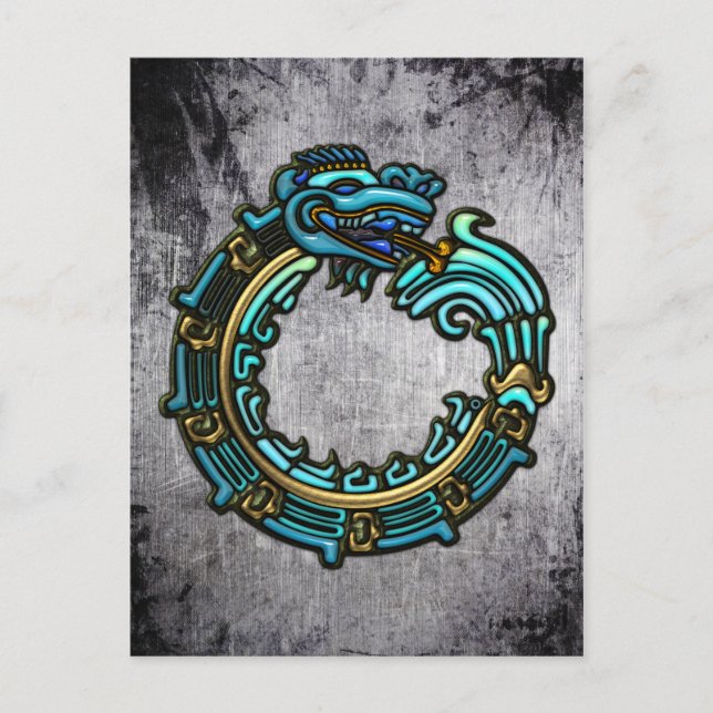 Cartão Postal Turquoise Quetzalcoatl (Frente)