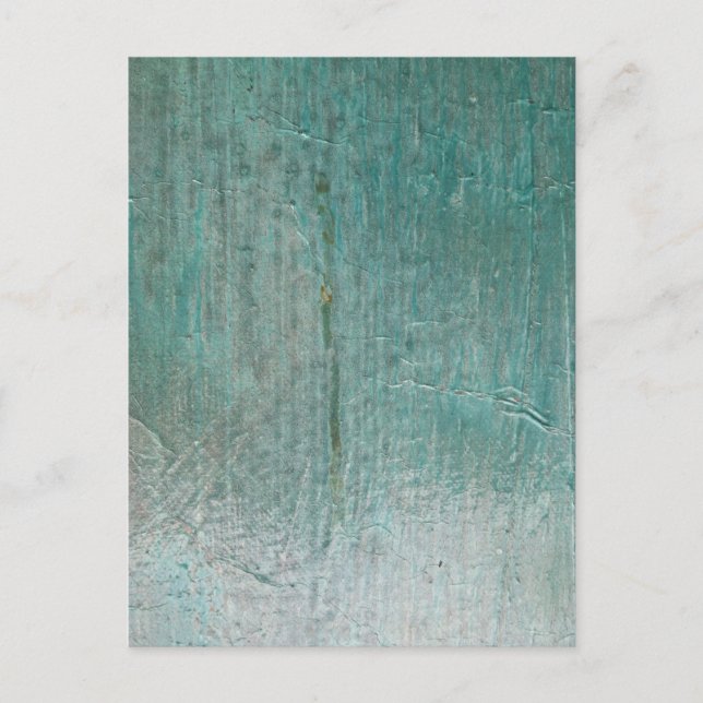 Cartão Postal Turquoise Textured Canvas Postcard (Frente)