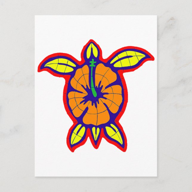 CARTÃO POSTAL TURTLE DO MAR FIJIANO (Frente)