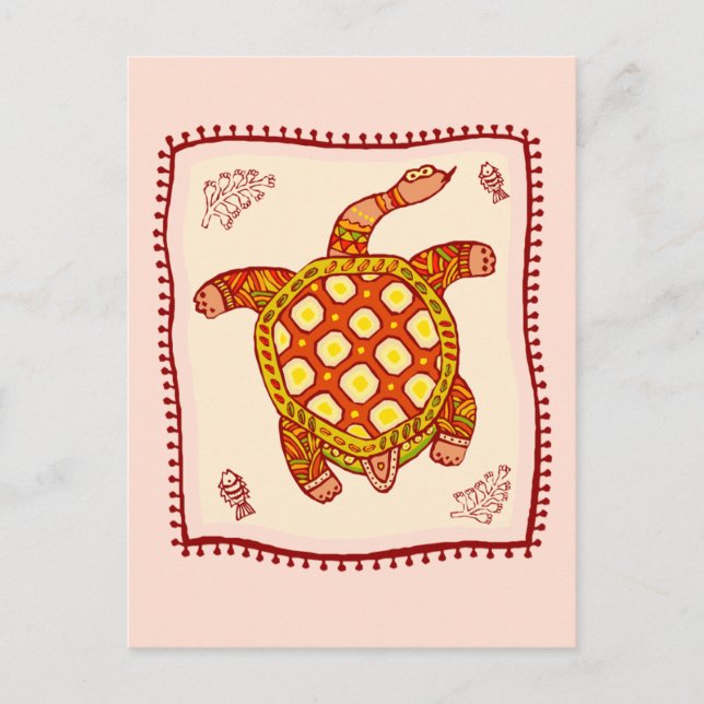 Cartão Postal Turtle Quilt (Frente)