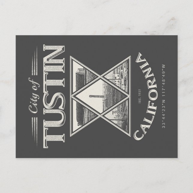 CARTÃO POSTAL TUSTIN ORANGE CALIFÓRNIA VINTAGE (Frente)