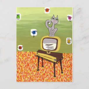 Cartão Postal TV Atômico e Cool Cat