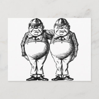Cartão Postal Tweedle Dee e Tweedle Dum