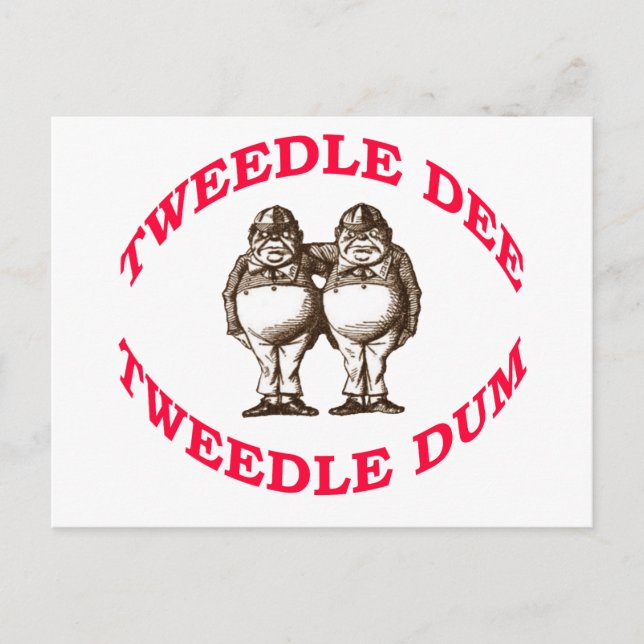 Cartão Postal Tweedle Dee & Tweedle Dum (Frente)