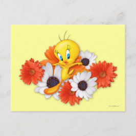 Cartão Postal TWEETY™ com margaridas