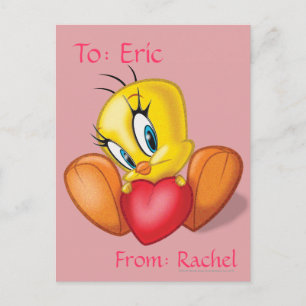Cartão Postal Tweety Holding Heart